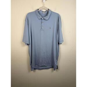 Peter‎ Millar Summer Comfort Golf Polo Shirt Blue White Stripe XXL